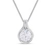 Blossom 9ct White Gold Lab Grown Diamond Necklace - 1/2ct - L40085