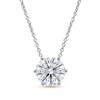 9ct White Gold Lab Grown Diamond Single Stone Necklace, 1.50cts - L40094