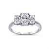 9ct White Gold Radiant-Cut Lab Grown Diamond Trilogy Ring, 1.60cts - L40205
