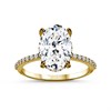 9ct Gold Oval Lab Grown Diamond Fancy Single Stone Ring, 3.36cts - L40208