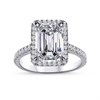 9ct White Gold Lab Grown Diamond Radiant Halo Cluster Ring, 2.29cts - L40209