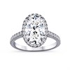 9ct White Gold Lab Grown Diamond Oval Halo Cluster Ring, 2.43cts - L40210