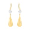 Bonded Silver And 9ct Gold Double Drop Earrings - M3002