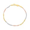 Bonded Silver And 9ct Gold Twisted Bracelet - M3003