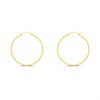 Bonded Silver And 9ct Gold Sparkle Hoop Earrings - M3009