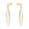 Bonded Silver And 9ct Gold Drop Earrings - M3011