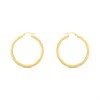 Bonded Silver And 9ct Gold Double Twisted Hoop Earrings - M3013