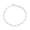 Bonded Silver And 9ct Gold  Bracelet - M3016