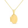 Bonded Silver And 9ct Gold Engraved Oval Locket - M3031