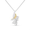 Bonded Silver And 9ct Gold Cubic Zirconia Necklace - M3033