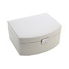 Grey Bonded Leather Curved Front Jewel Case - P55188