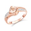 9ct Rose Gold Morganite And Diamond Ring - R0971