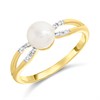 9ct Freshwater Pearl And Diamond Ring - R0998