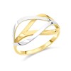 9ct Two Colour Gold Crossover Ring - R1922