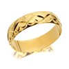 9ct Gold Diamond Cut Heart Wedding Ring - 5mm - R4394