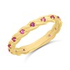 9ct Gold Claw Set Pink CZ Ring - R6117
