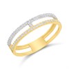 9ct Gold Two Colour Claw CZ Ring - R6134