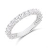 9ct White Gold CZ Claw Set Ring - R6146