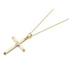 9ct Gold  Two Colour Celtic Cross And Chain - R6803