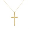 9ct Gold Diamond Cut Cross And Chain - R6814