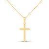 9ct Gold Plain Cross And Chain - R6821
