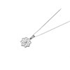 9ct White Gold Cubic Zirconia Flower Necklace - R69100