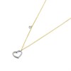 9ct Gold Two Colour Cubic Zirconia Heart Necklace - R69103