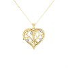 9ct Gold Diamond Tree Of Life Heart Necklace - R69108