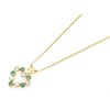 9ct Gold Green And White Cubic Zirconia Heart Necklace - R69110