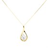9ct Gold Cubic Zirconia Twist Necklace - R69115