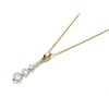 9ct Gold Five Graduated Cubic Zirconia Necklace - R6979
