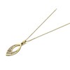 9ct Gold Cubic Zirconia Open Marquise Necklace - R6983