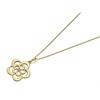 9ct Gold Cubic Zirconia Flower Necklace - R6985