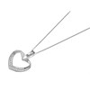 9ct White Gold Cubic Zirconia Open Heart Necklace - R6991