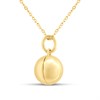 9ct Gold Round Ball Locket And Chain - R7201