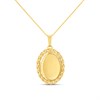 9ct Gold Oval Border Locket And Chain - R7202