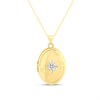 9ct Gold Starburst Diamond Locket- 21mm - R7203