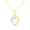 9ct Freshwater Pearl And Diamond Heart Necklace - R7783