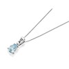 9ct White Gold Aquamarine Necklace - R8284