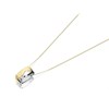 9ct Two Colour Gold Abstract Barrel Necklace - R8779