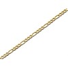 9ct Gold 3mm Wide Hollow Figaro Chain - 16in - R9104
