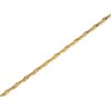 9ct Gold 2mm Wide Solid Singapore Chain - 22in - R9486