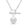 9ct White Gold Heart Toggle Necklet - R9503
