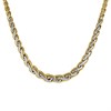 9ct Two Colour Gold Diamond Cut Graduated Chain - 17in - R9546