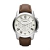 Fossil FS4735 Grant Chronograph Brown Leather Strap Watch - W0749