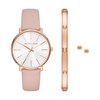 Michael Kors MK1078SET Pyper Pink Strap Watch, Bangle And Earrings Set - W08159