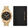 Michael Kors MK9245SET Lexington Gold Tone Black Dial Watch And Wallet Set - W08248