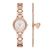 Michael Kors MK3858 Taryn Rose Tone Watch And Bracelet Gift Set - W08256