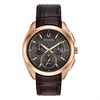Bulova Curv 97A124 Rose Gold Tone Brown Leather Strap Watch - W09104