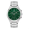 Bulova Curv 96A297 Chronograph Stainless Steel Green Dial Bracelet Watch - W09426